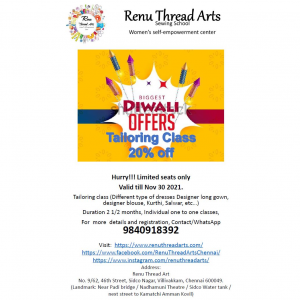 Diwali offer Tailoring basic class