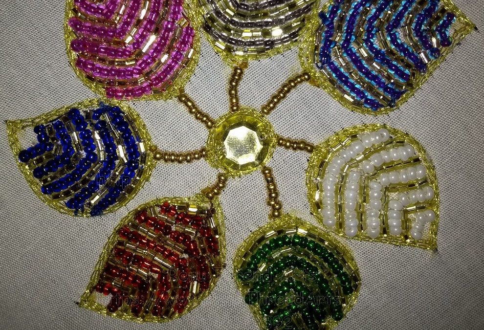 Aari Embroidery Class basic level student Sushmitha’s Aari work