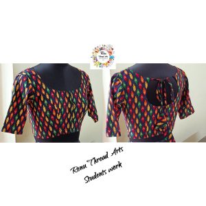 Designer Princess line pattern blouse
