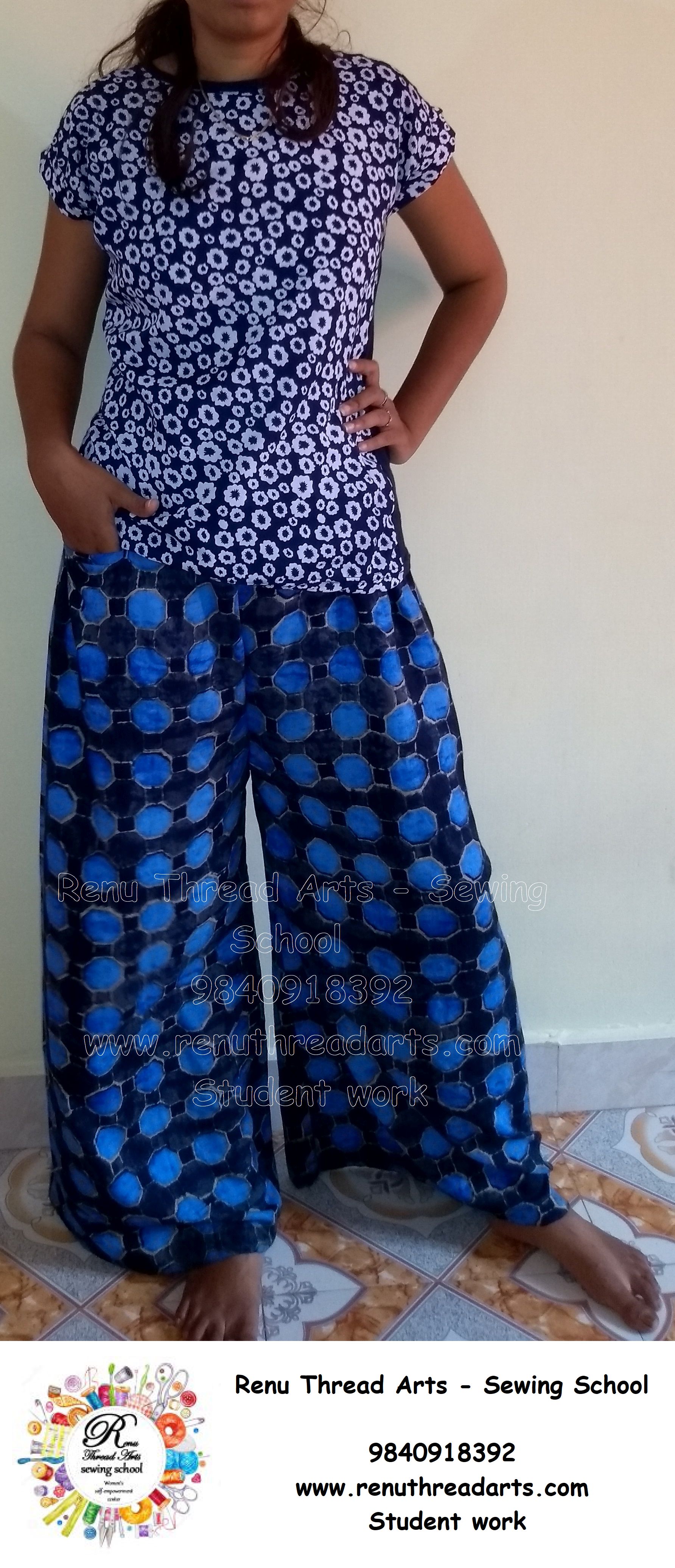 Fashion designing class Chennai Villivakkam, Palazzo